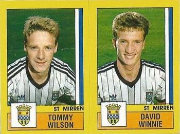 1986-87 Panini Football 87 (UK) #560 Tommy Wilson / David Winnie Front