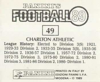 1988-89 Panini Football 89 (UK) #49 Team Back