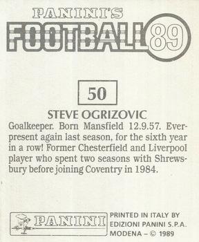 1988-89 Panini Football 89 (UK) #50 Steve Ogrizovic Back