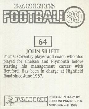 1988-89 Panini Football 89 (UK) #64 John Sillett Back