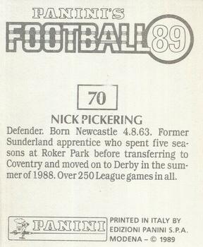 1988-89 Panini Football 89 (UK) #70 Nick Pickering Back