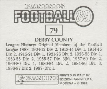 1988-89 Panini Football 89 (UK) #79 Team Back