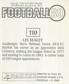 1988-89 Panini Football 89 (UK) #110 Les Sealey Back