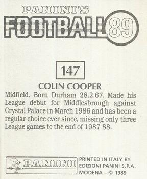 1988-89 Panini Football 89 (UK) #147 Colin Cooper Back