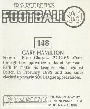 1988-89 Panini Football 89 (UK) #148 Gary Hamilton Back