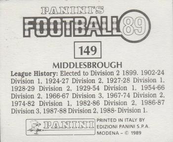 1988-89 Panini Football 89 (UK) #149 Team Back