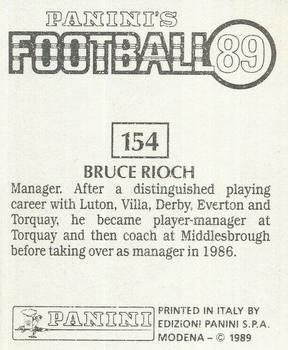 1988-89 Panini Football 89 (UK) #154 Bruce Rioch Back