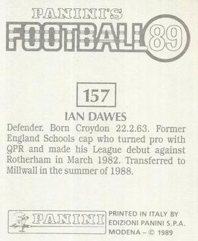 1988-89 Panini Football 89 (UK) #157 Ian Dawes Back