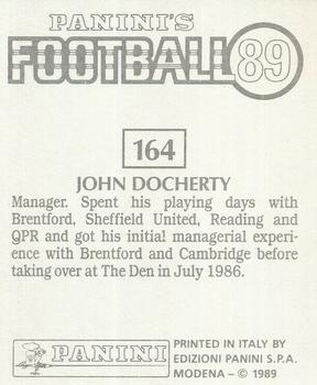 1988-89 Panini Football 89 (UK) #164 John Docherty Back