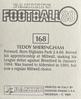 1988-89 Panini Football 89 (UK) #168 Teddy Sheringham Back