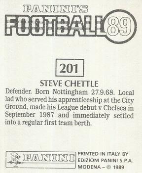 1988-89 Panini Football 89 (UK) #201 Steve Chettle Back