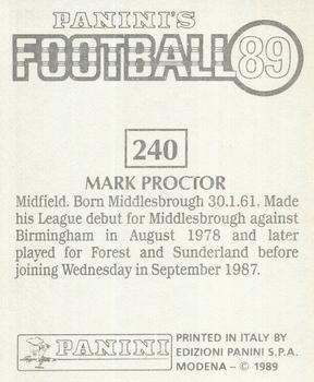 1988-89 Panini Football 89 (UK) #240 Mark Proctor Back