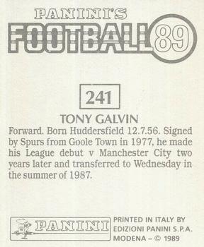 1988-89 Panini Football 89 (UK) #241 Tony Galvin Back