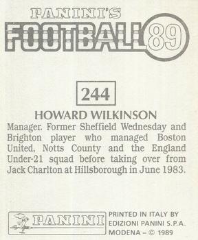 1988-89 Panini Football 89 (UK) #244 Howard Wilkinson Back