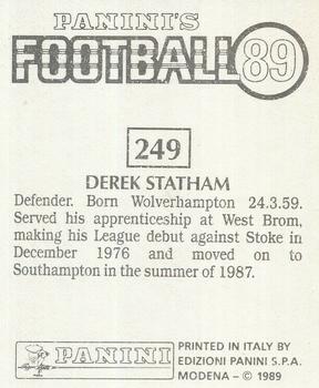 1988-89 Panini Football 89 (UK) #249 Derek Statham Back