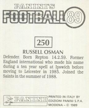 1988-89 Panini Football 89 (UK) #250 Russell Osman Back