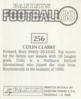 1988-89 Panini Football 89 (UK) #256 Colin Clarke Back