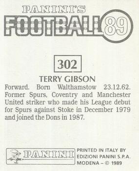 1988-89 Panini Football 89 (UK) #302 Terry Gibson Back