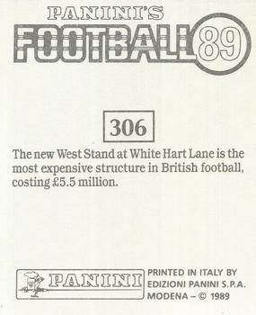 1988-89 Panini Football 89 (UK) #306 Action Art Back