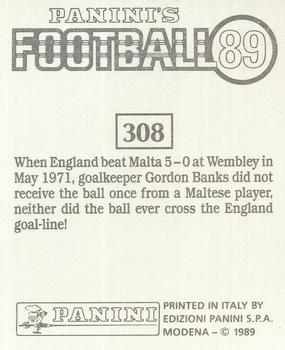 1988-89 Panini Football 89 (UK) #308 Action Art Back