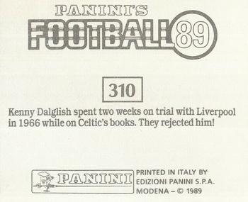 1988-89 Panini Football 89 (UK) #310 Action Art Back
