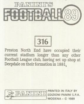 1988-89 Panini Football 89 (UK) #316 Action Art Back