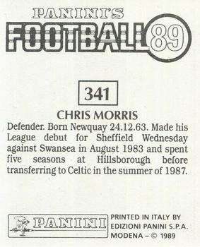 1988-89 Panini Football 89 (UK) #341 Chris Morris Back