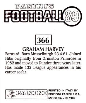 1988-89 Panini Football 89 (UK) #366 Graham Harvey Back