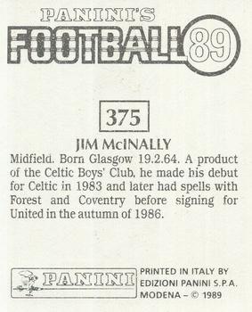 1988-89 Panini Football 89 (UK) #375 Jim McInally Back