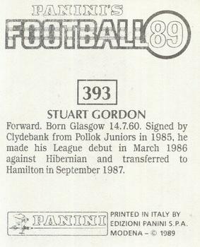 1988-89 Panini Football 89 (UK) #393 Stuart Gordon Back