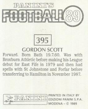 1988-89 Panini Football 89 (UK) #395 Gordon Scott Back