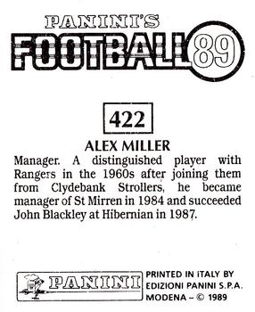 1988-89 Panini Football 89 (UK) #422 Alex Miller Back