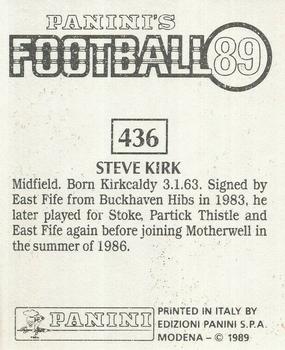 1988-89 Panini Football 89 (UK) #436 Steve Kirk Back