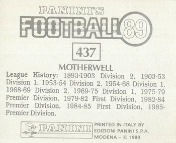 1988-89 Panini Football 89 (UK) #437 Motherwell Team Group Back
