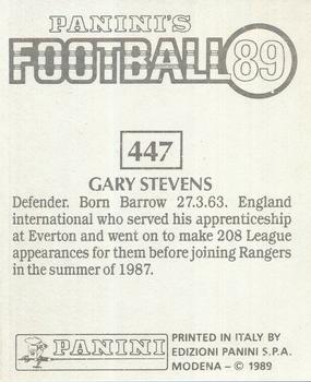 1988-89 Panini Football 89 (UK) #447 Gary Stevens Back