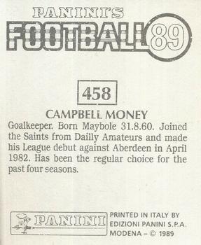 1988-89 Panini Football 89 (UK) #458 Campbell Money Back
