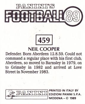 1988-89 Panini Football 89 (UK) #459 Neil Cooper Back
