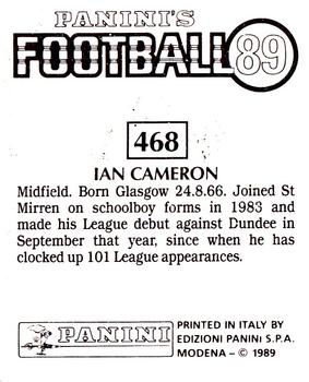 1988-89 Panini Football 89 (UK) #468 Ian Cameron Back