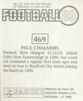 1988-89 Panini Football 89 (UK) #469 Paul Chalmers Back