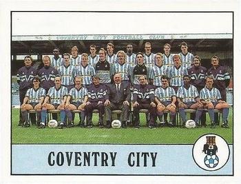 1989-90 Panini Football 90 (UK) #74 Coventry City Team Front