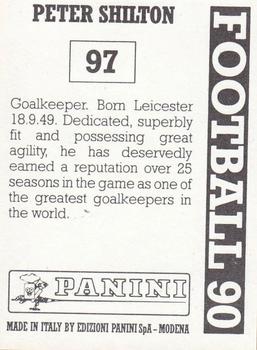 1989-90 Panini Football 90 (UK) #97 Peter Shilton Back