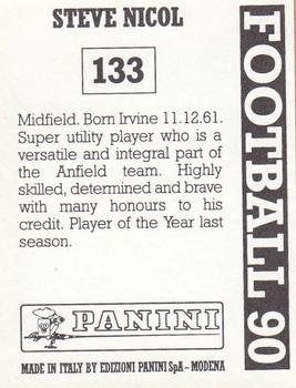 1989-90 Panini Football 90 (UK) #133 Steve Nicol Back