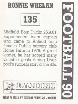 1989-90 Panini Football 90 (UK) #135 Ronnie Whelan Back