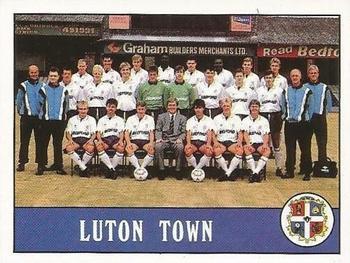 1989-90 Panini Football 90 (UK) #150 Luton Town Team Front