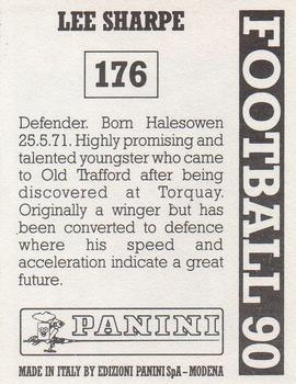 1989-90 Panini Football 90 (UK) #176 Lee Sharpe Back
