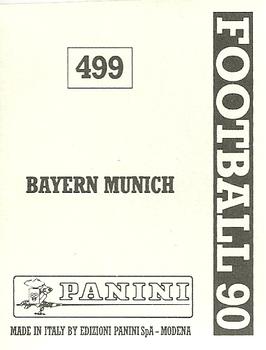1989-90 Panini Football 90 (UK) #499 Bayern München Badge Back