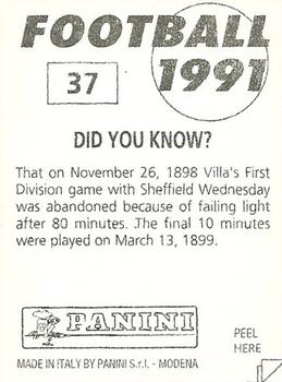 1990-91 Panini Football 91 (UK) #37 Action Back
