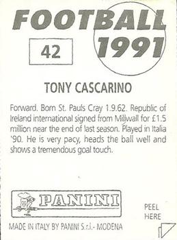 1990-91 Panini Football 91 (UK) #42 Tony Cascarino Back
