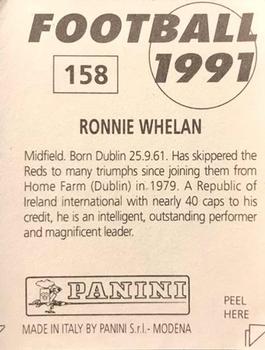 1990-91 Panini Football 91 (UK) #158 Ronnie Whelan Back