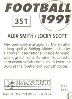 1990-91 Panini Football 91 (UK) #351 Alex Smith / Jocky Scott Back